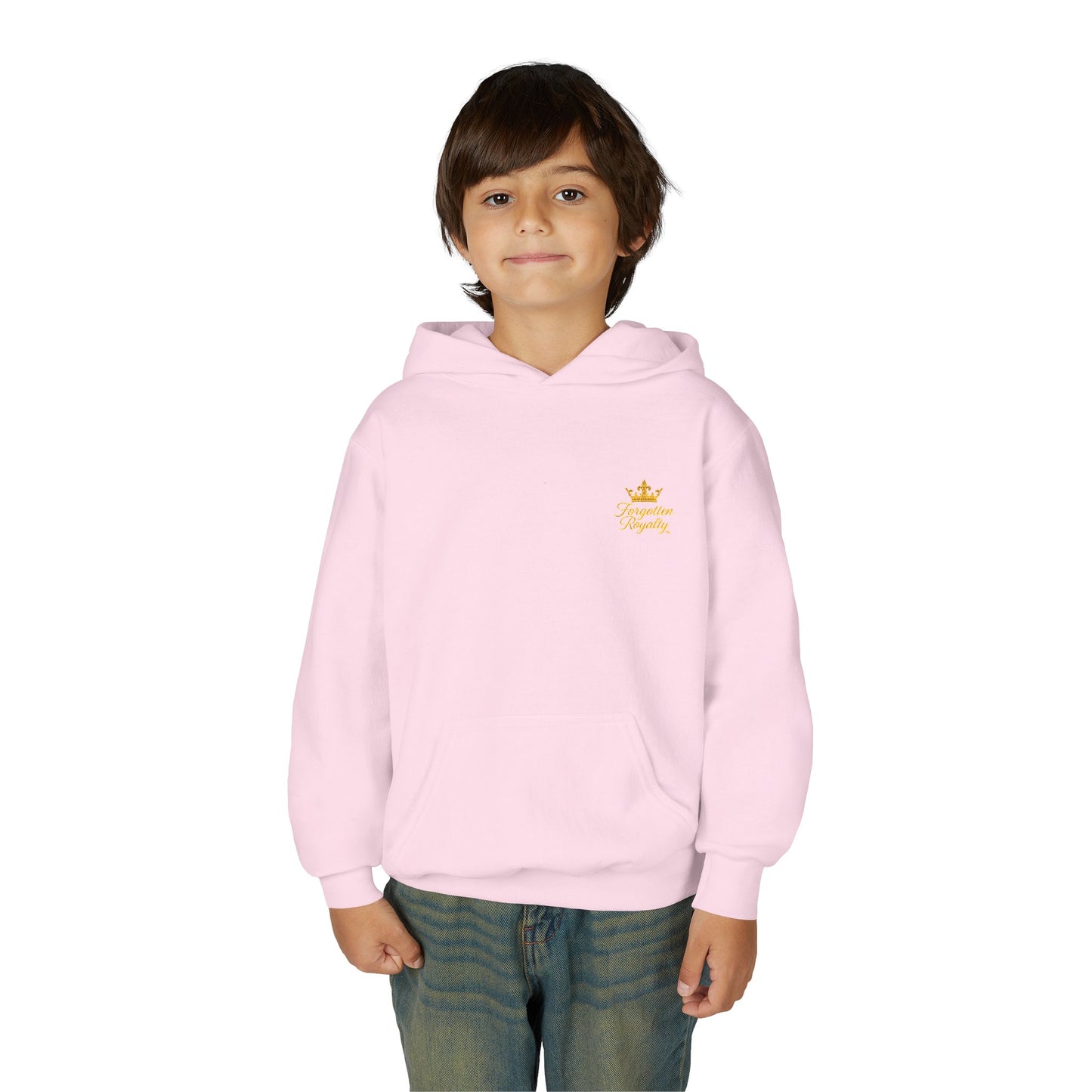 Youth Crown Embroidered Hooded Sweatshirt, Cozy Youth Pullover, Children's Hoodie, Gift for Kids, Casual Winter Wear