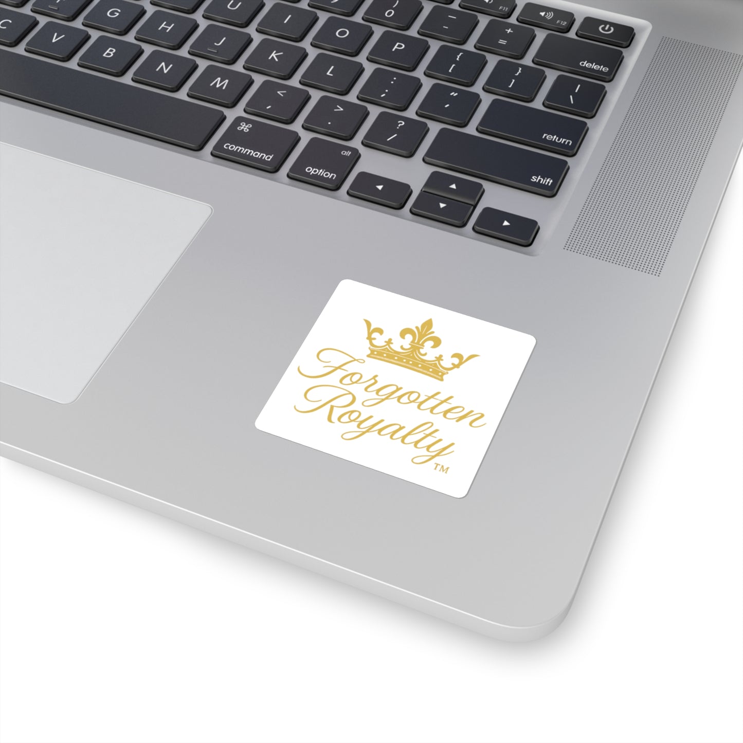 Crown Emblem Square Stickers, Chic Laptop Decals, Royalty-Themed Decor, Perfect for Gifts, Party Favors, Home & Office