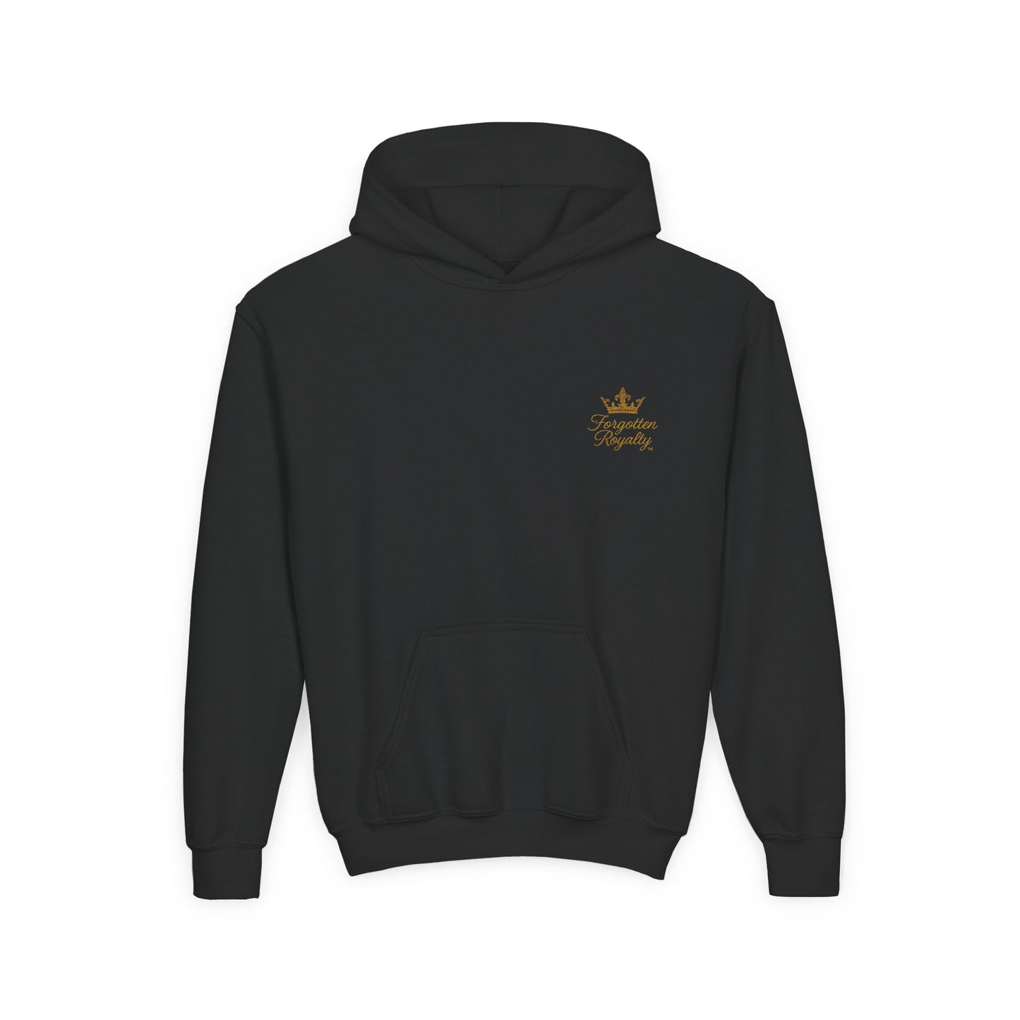 Youth Crown Embroidered Hooded Sweatshirt, Cozy Youth Pullover, Children's Hoodie, Gift for Kids, Casual Winter Wear