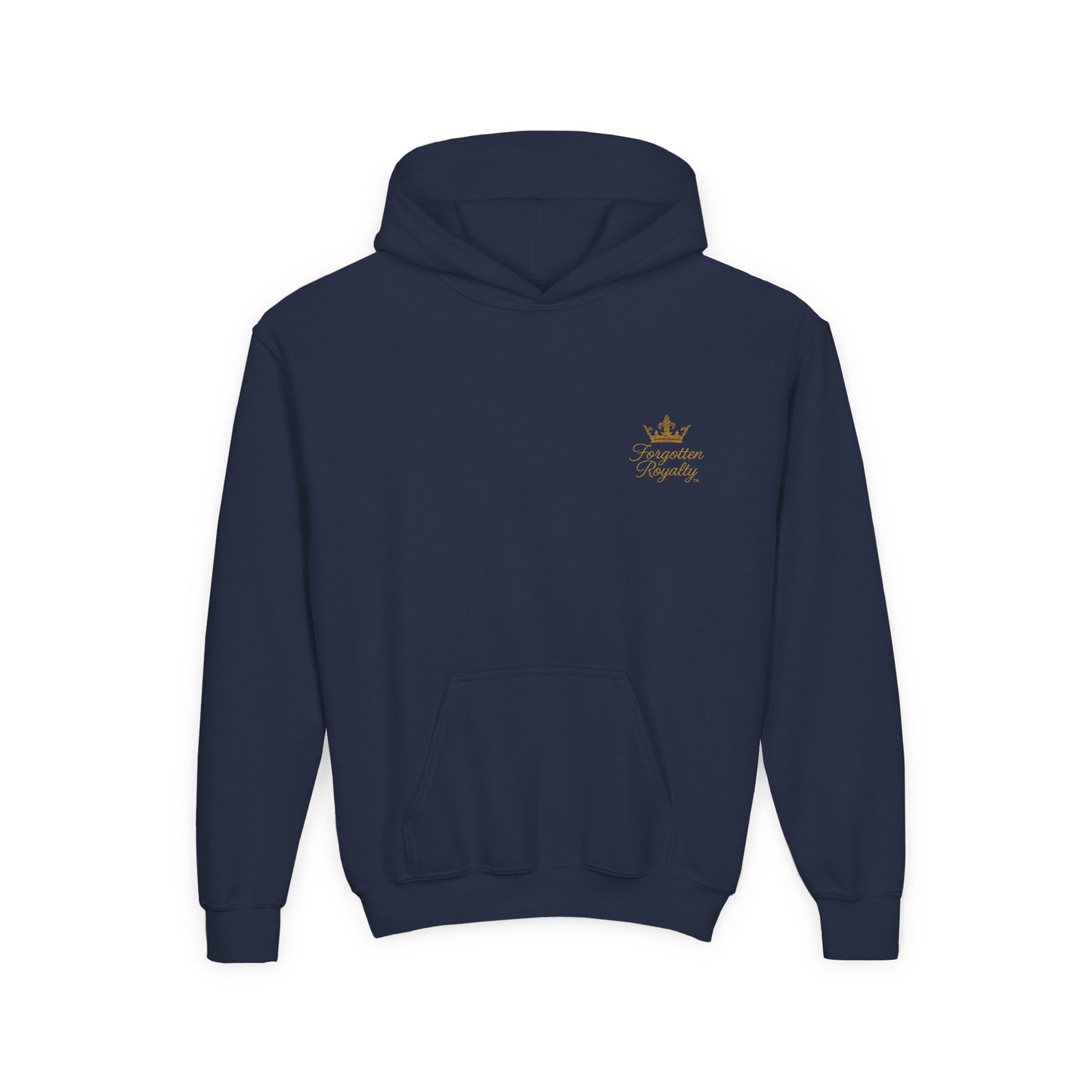 Youth Crown Embroidered Hooded Sweatshirt, Cozy Youth Pullover, Children's Hoodie, Gift for Kids, Casual Winter Wear