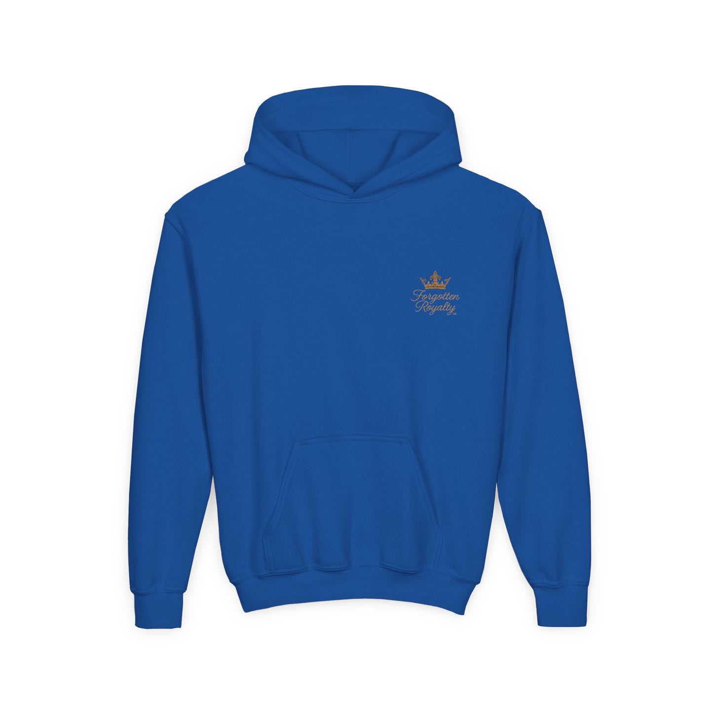 Youth Crown Embroidered Hooded Sweatshirt, Cozy Youth Pullover, Children's Hoodie, Gift for Kids, Casual Winter Wear