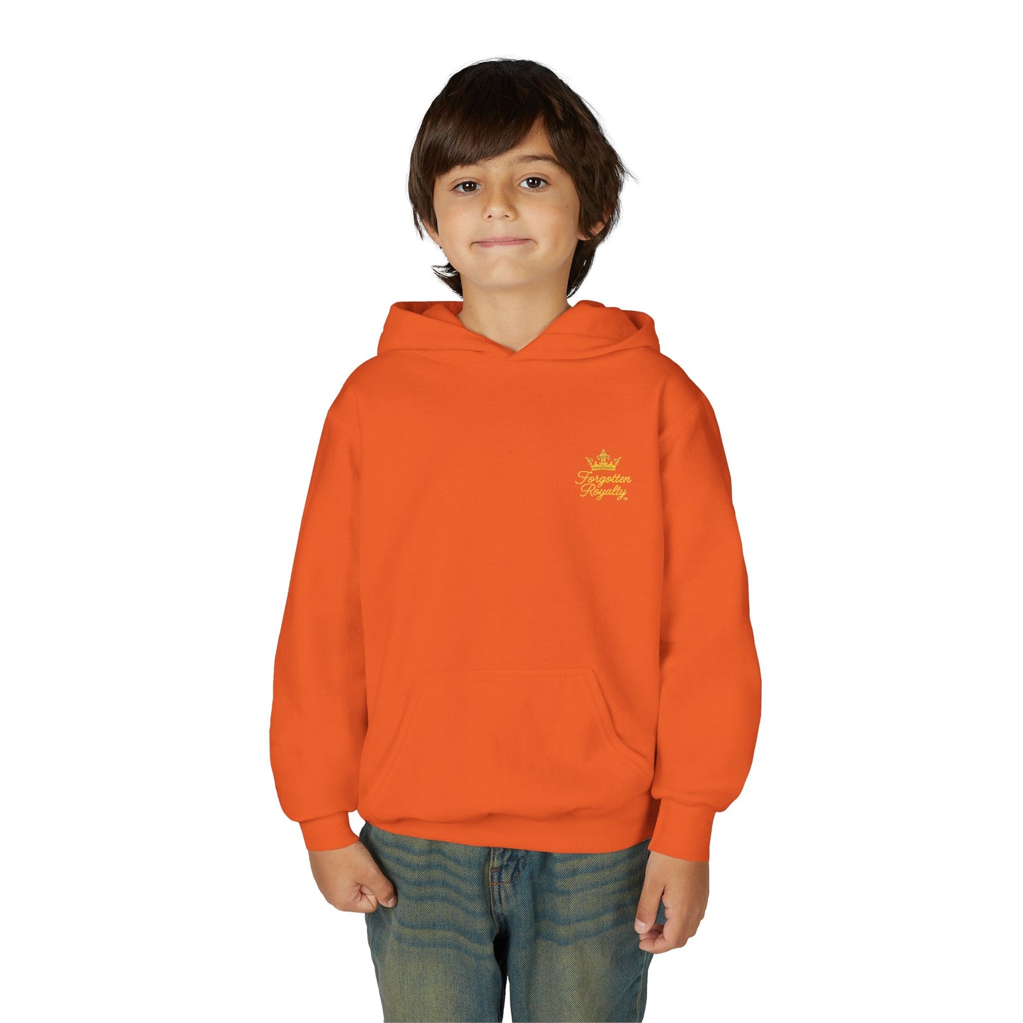Youth Crown Embroidered Hooded Sweatshirt, Cozy Youth Pullover, Children's Hoodie, Gift for Kids, Casual Winter Wear