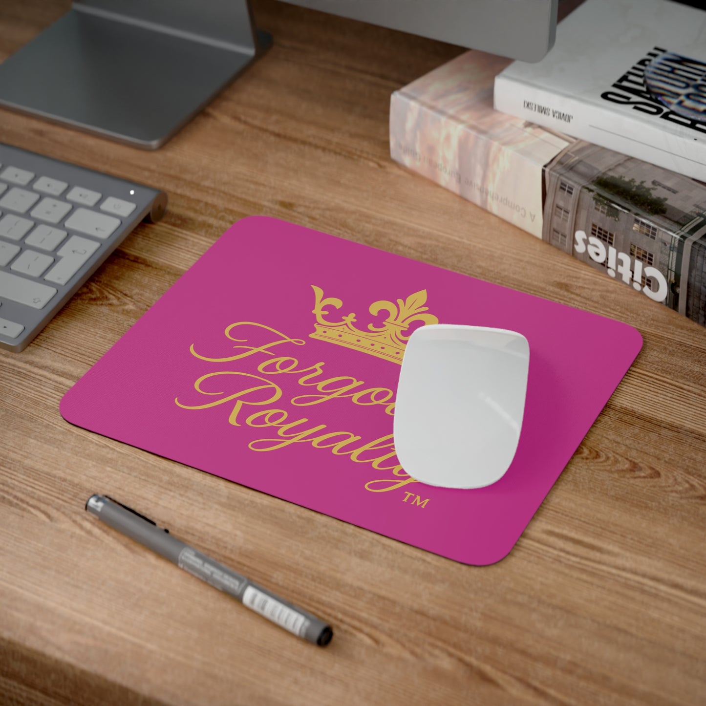 Royalty Inspired Desk Mouse Pad, Forgotten Royalty Mouse Pad, Pink Desk Accessory, Office Decor, Gift for Her, Computer Mouse Mat