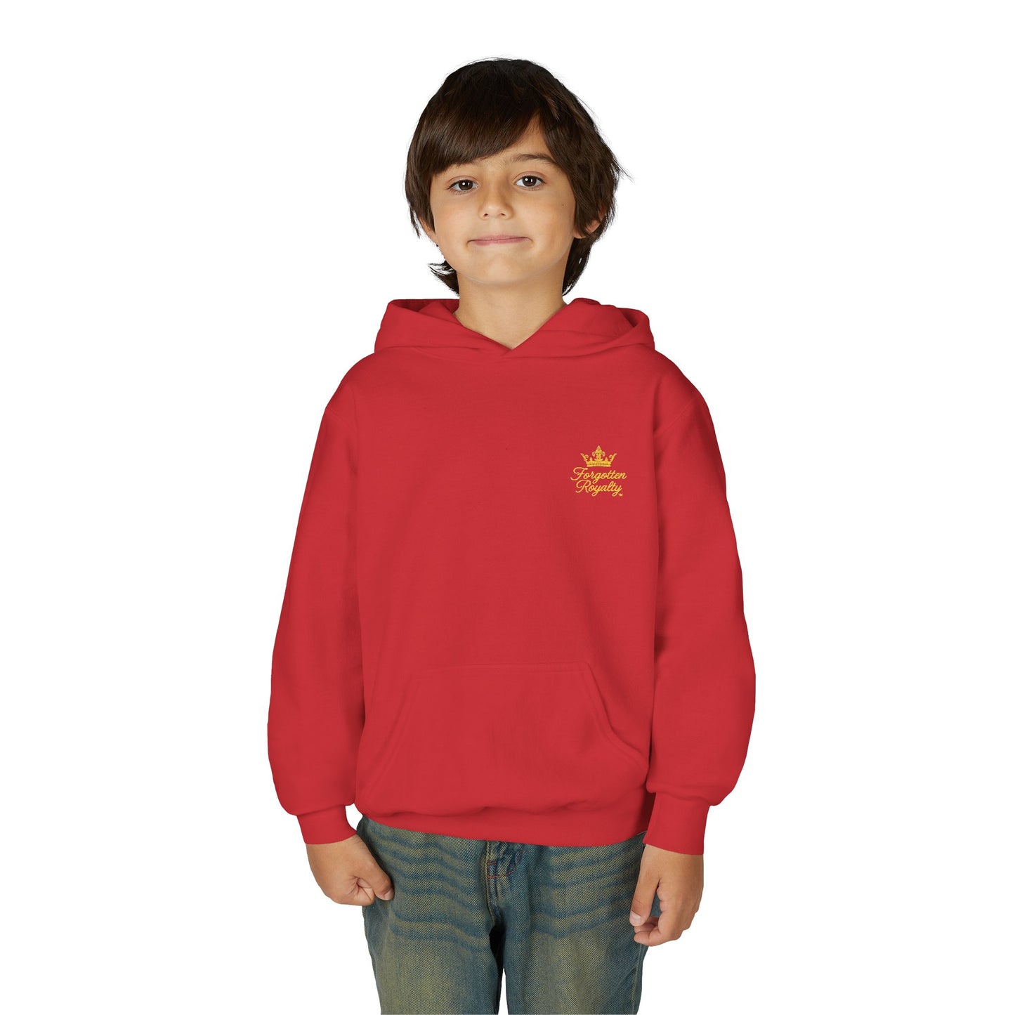 Youth Crown Embroidered Hooded Sweatshirt, Cozy Youth Pullover, Children's Hoodie, Gift for Kids, Casual Winter Wear