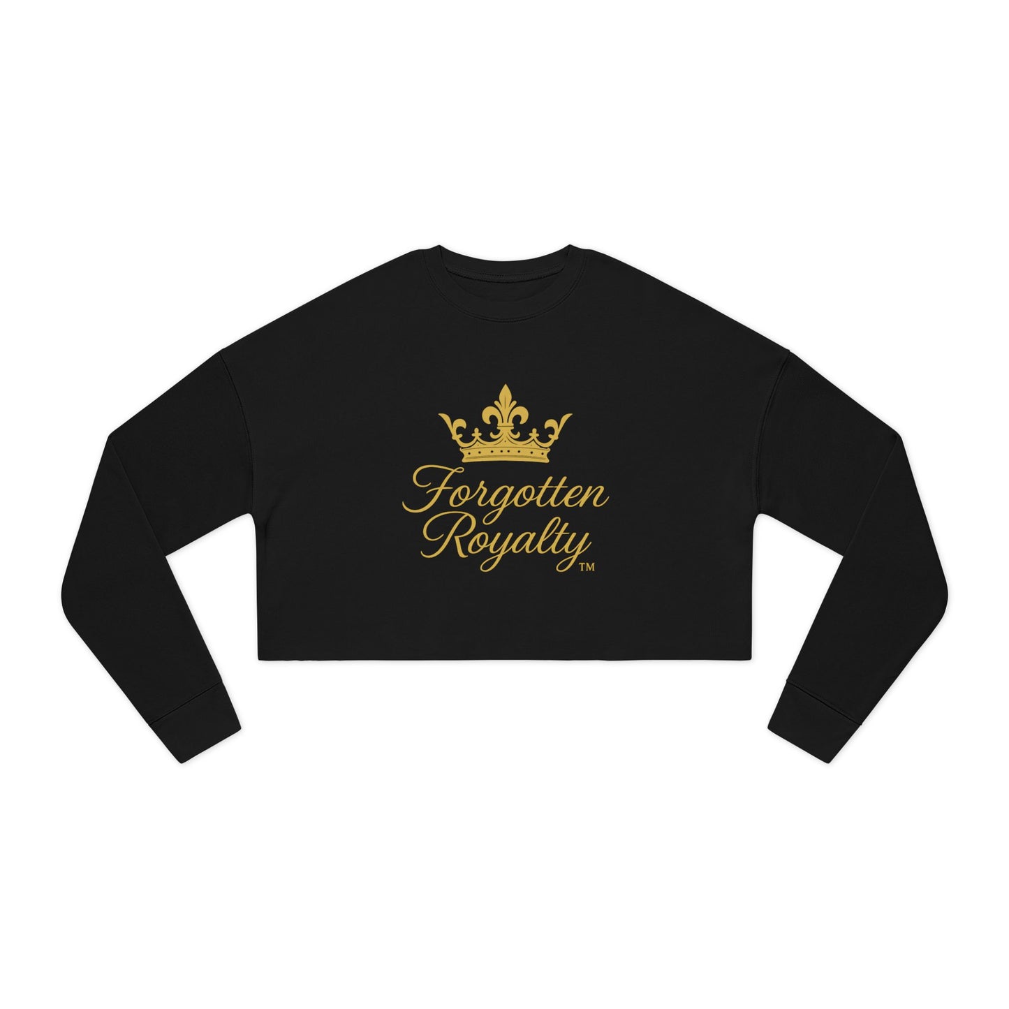 Royalty Vibes Women's Cropped Sweatshirt, Trendy Pullover, Stylish Summer Wear, Gift for Her, Casual Outfit, Lounge Wear