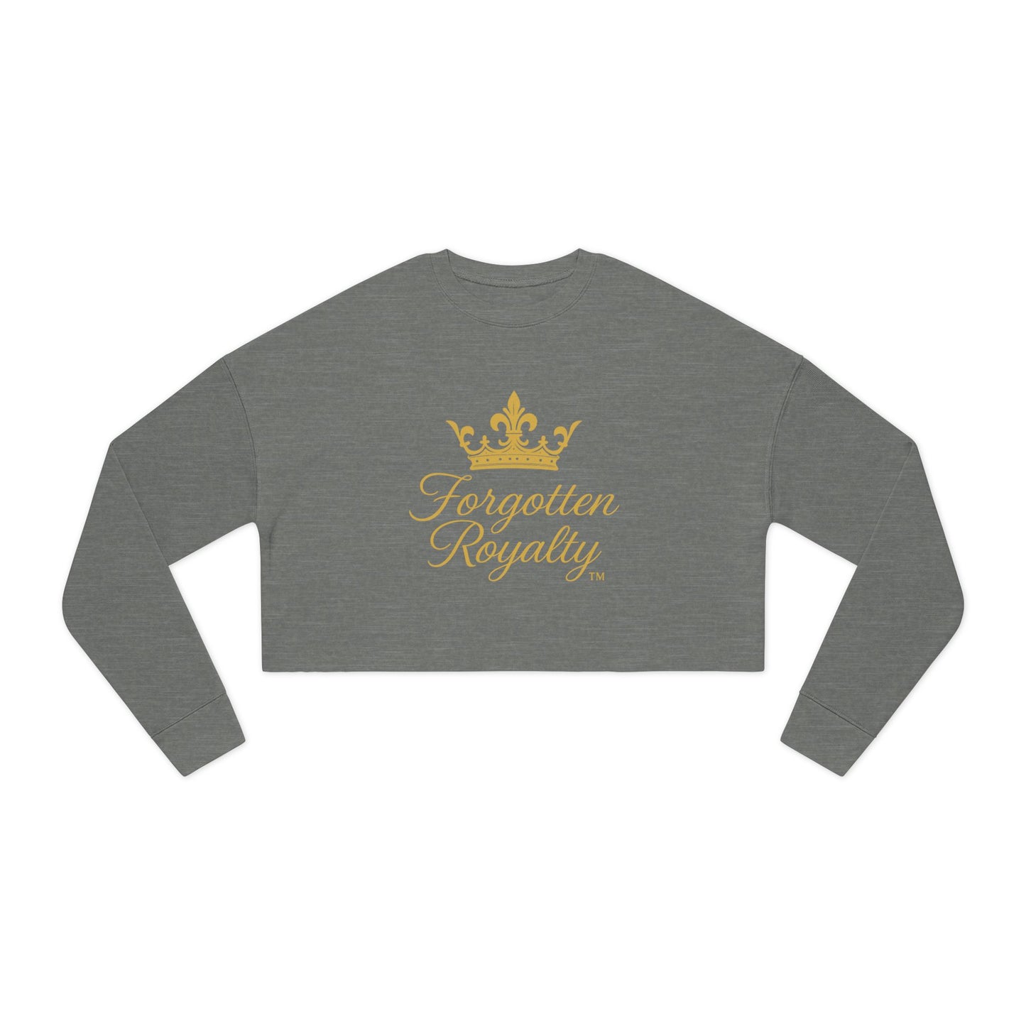 Royalty Vibes Women's Cropped Sweatshirt, Trendy Pullover, Stylish Summer Wear, Gift for Her, Casual Outfit, Lounge Wear