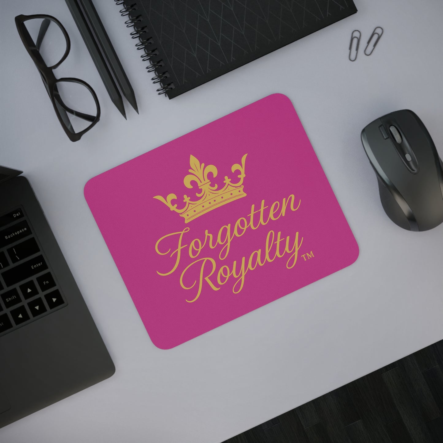 Royalty Inspired Desk Mouse Pad, Forgotten Royalty Mouse Pad, Pink Desk Accessory, Office Decor, Gift for Her, Computer Mouse Mat