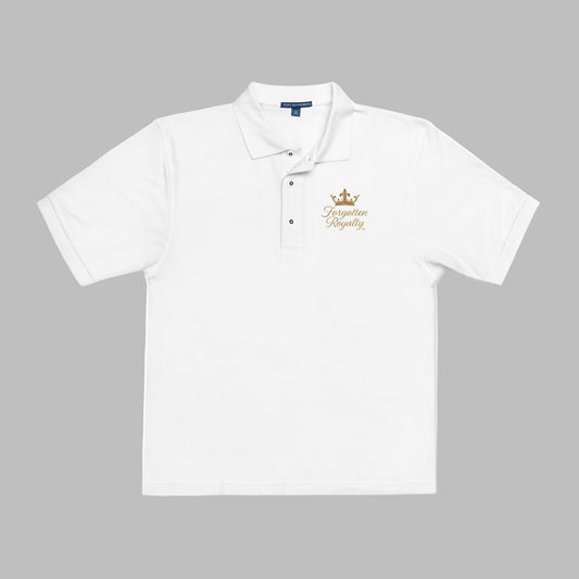 Embroidered Unisex Polo Shirt - Crown Design for Casual Elegance, Great for Weddings, Anniversaries, Birthdays, Father's Day