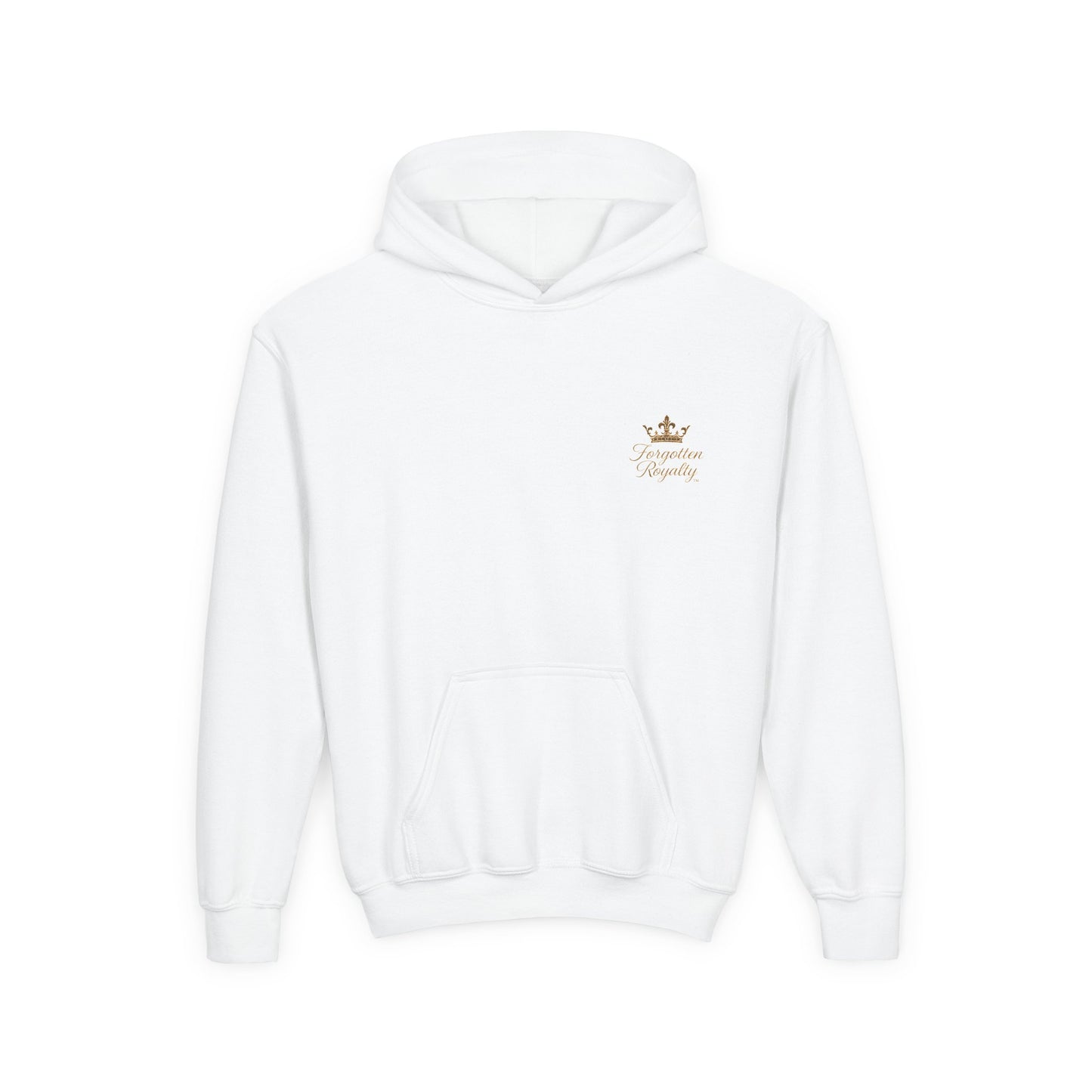 Youth Crown Embroidered Hooded Sweatshirt, Cozy Youth Pullover, Children's Hoodie, Gift for Kids, Casual Winter Wear