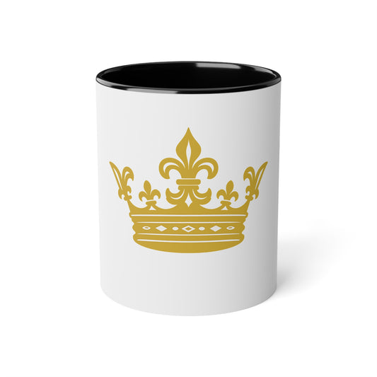 White Accent Mug, 11oz