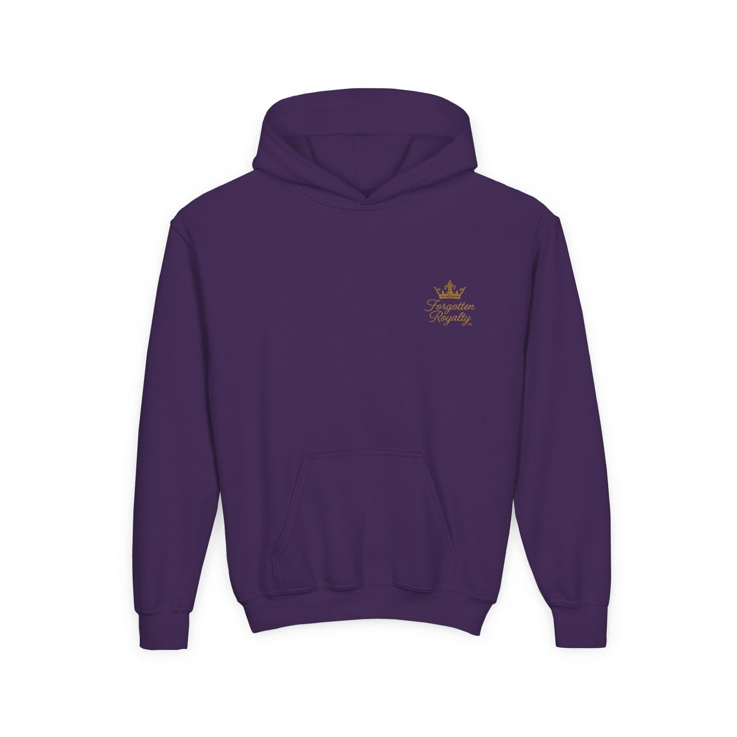 Youth Crown Embroidered Hooded Sweatshirt, Cozy Youth Pullover, Children's Hoodie, Gift for Kids, Casual Winter Wear