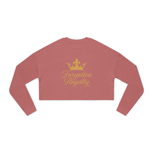 Royalty Vibes Women's Cropped Sweatshirt, Trendy Pullover, Stylish Summer Wear, Gift for Her, Casual Outfit, Lounge Wear